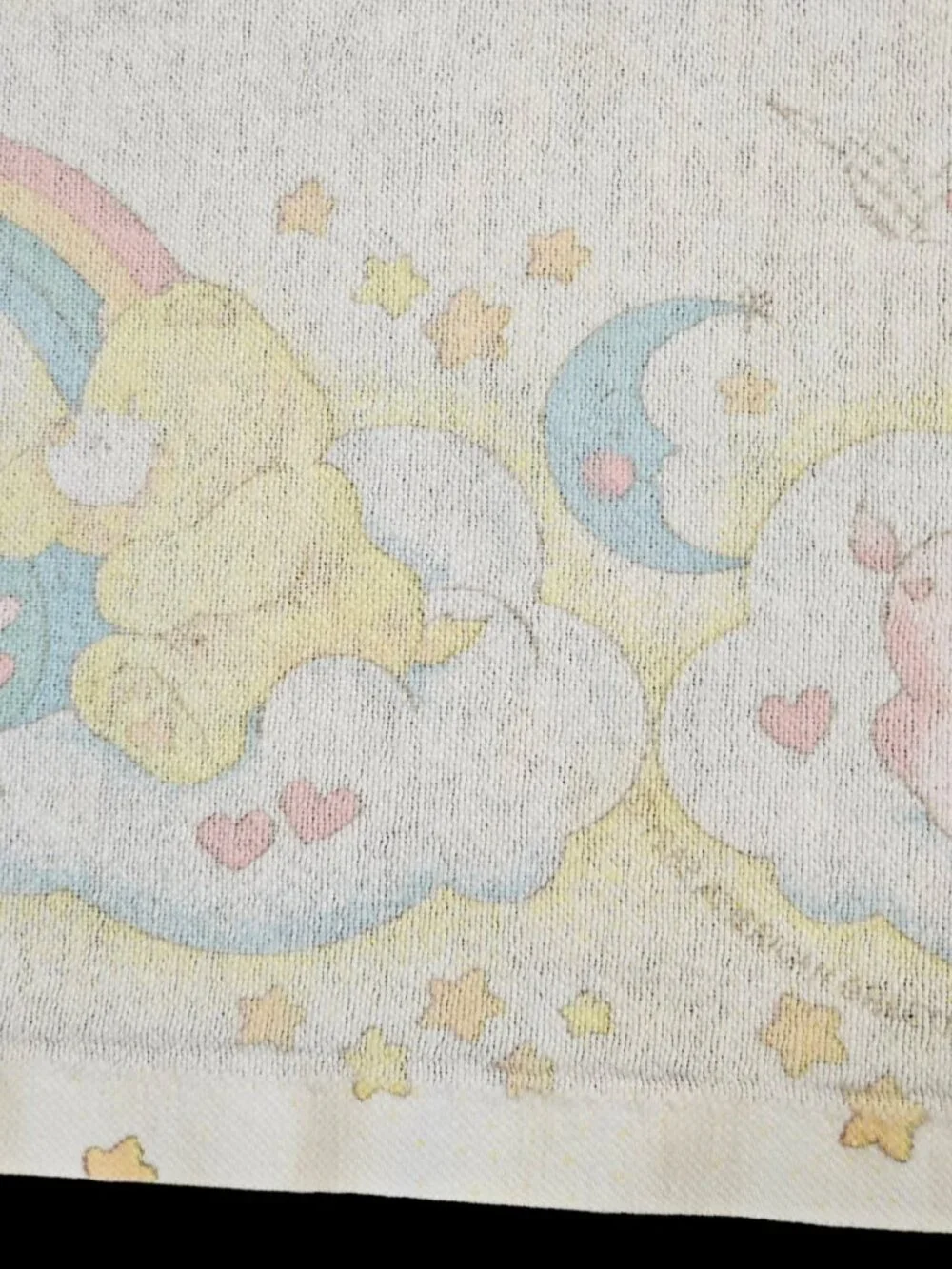 VTG Care‎ Bears Baby Receiving Blanket Pastel Beacon 80s Rainbows